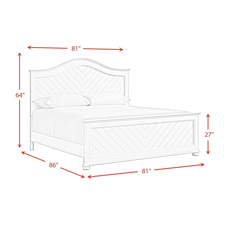 Picket House Furnishings Conaughey King Panel Bed in White