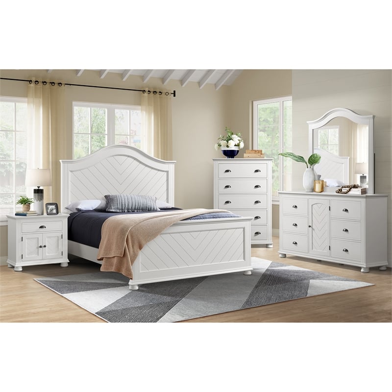 Picket House Furnishings Conaughey  Queen Panel Bed in White