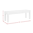 Picket House Furnishings Holmes Dining Bench in White