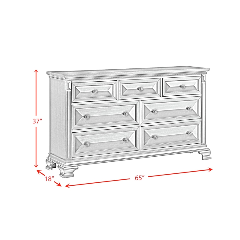 Picket House Furnishings Sumner 7-Drawer Dresser in Antique White