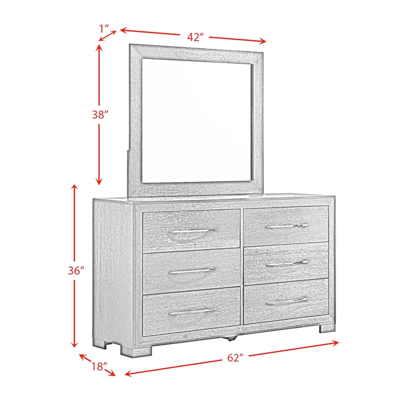 Picket House Furnishings Kenn Dresser & Mirror Set in Black