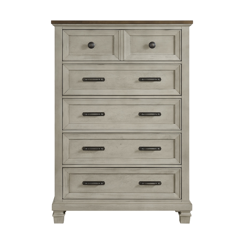 Picket House Furnishings Bloomfield Chest in Medium Brown & Washed Stone