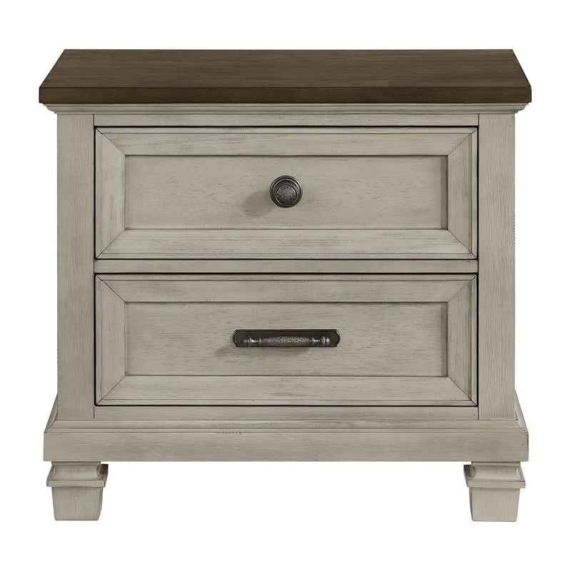 Picket House Furnishings Bloomfield 2-Drawer Nightstand with USB - Medium Brown