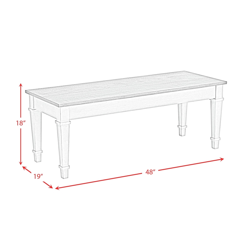 Picket House Furnishings Bloomfield Storage Dining Bench - Medium Brown