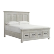 Picket House Furnishings Windom King Storage 5PC Bedroom Set in Antique White