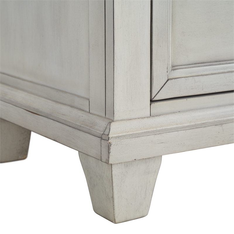 Picket House Furnishings Windom Queen Storage 3PC Bedroom Set in Antique White