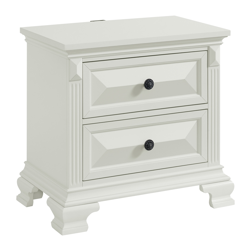 Picket House Furnishings Sumner King Panel 5PC Bedroom Set in Antique White