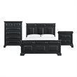 Picket House Furnishings Sumner King Panel 3PC Bedroom Set in Black
