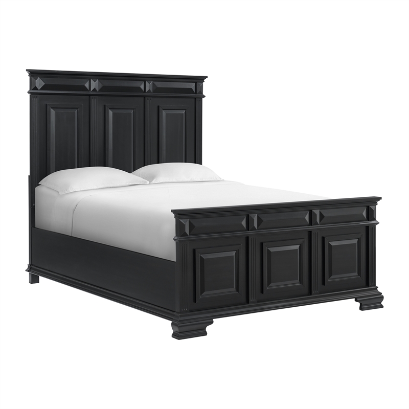 Picket House Furnishings Sumner Queen Panel 3PC Bedroom Set in Black