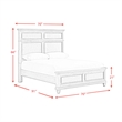 Picket House Furnishings Emiko King Panel 5PC Bedroom Set in Light Gray