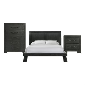 Picket House Furnishings Kenn Full Panel 3PC Bedroom Set in Black