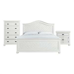 Picket House Furnishings Conaughey  King Panel 3PC Bedroom Set in White