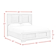 Picket House Furnishings Argo King Panel 3PC Bedroom Set with LED in Gray