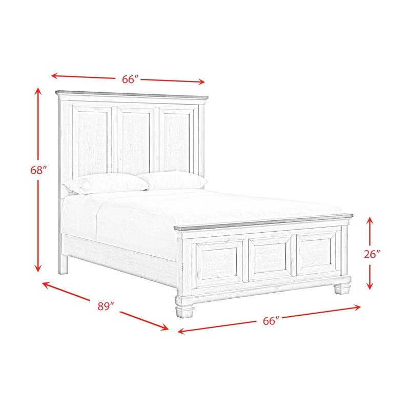 Picket House Furnishings Bloomfield Panel 3PC Bedroom Set - Medium Brown
