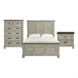 Picket House Furnishings Bloomfield Panel 3PC Bedroom Set - Medium Brown