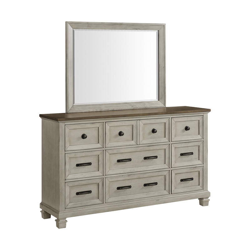 Picket House Furnishings Bloomfield Panel 5PC Bedroom Set - Medium Brown