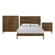 Picket House Furnishings Zuma Queen Panel 3PC Bedroom Set in Walnut