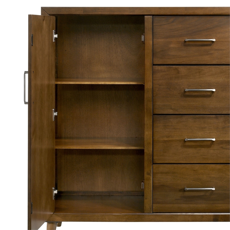 Picket House Furnishings Zuma Queen Panel 5PC Bedroom Set in Walnut