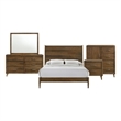 Picket House Furnishings Zuma Queen Panel 5PC Bedroom Set in Walnut
