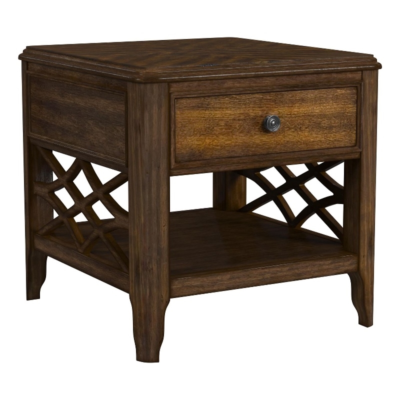Picket House Furnishings Stark End Table in Cherry