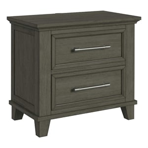 Picket House Furnishings Henrik 2-Drawer Nightstand with USB in Grey