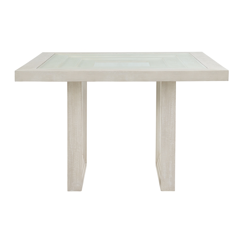 Picket House Furnishings Rhiannon Square Counter Table in Antique White