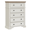 Picket House Furnishings Ulysses Youth 5-Drawer Chest in Brown and White