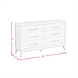 Picket House Furnishings Clare 6-Drawer Dresser in Almond