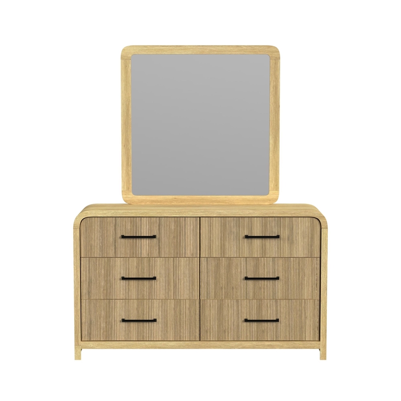Picket House Furnishings Woodridge Dresser and Mirror Set in Natural