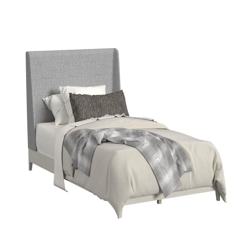 Picket House Furnishings Clare Twin 5PC Bedroom Set with Grey Fabric in Almond