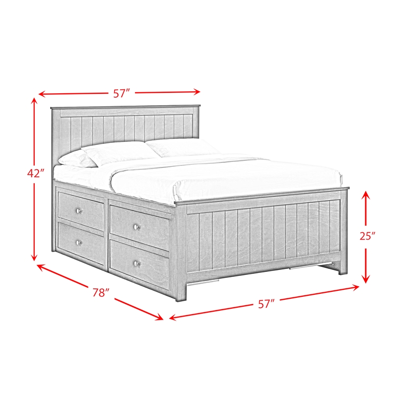 Picket House Furnishings Santino Full Captains Bed in Espresso