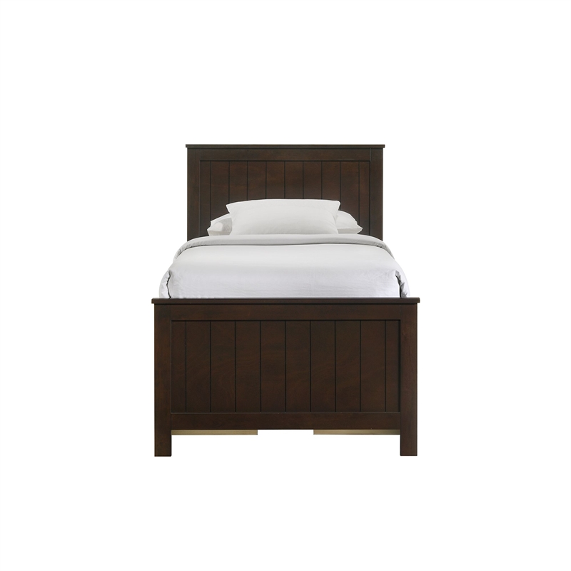 Picket House Furnishings Santino Twin Captains Bed in Espresso