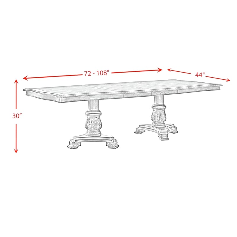 Picket House Furnishings Denali Rectangular Dining Table with 2 Leaves in Walnut