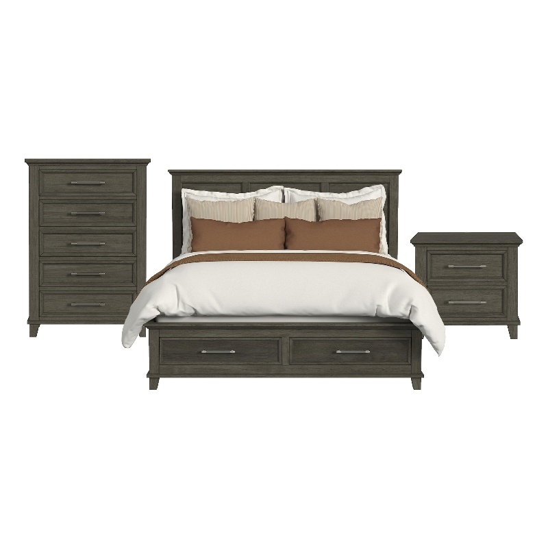 Picket House Furnishings Henrik King Storage 3PC Bedroom Set in Gray