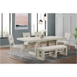 Picket House Furnishings Rhiannon 6PC Standard Height Dining Set - Antique White