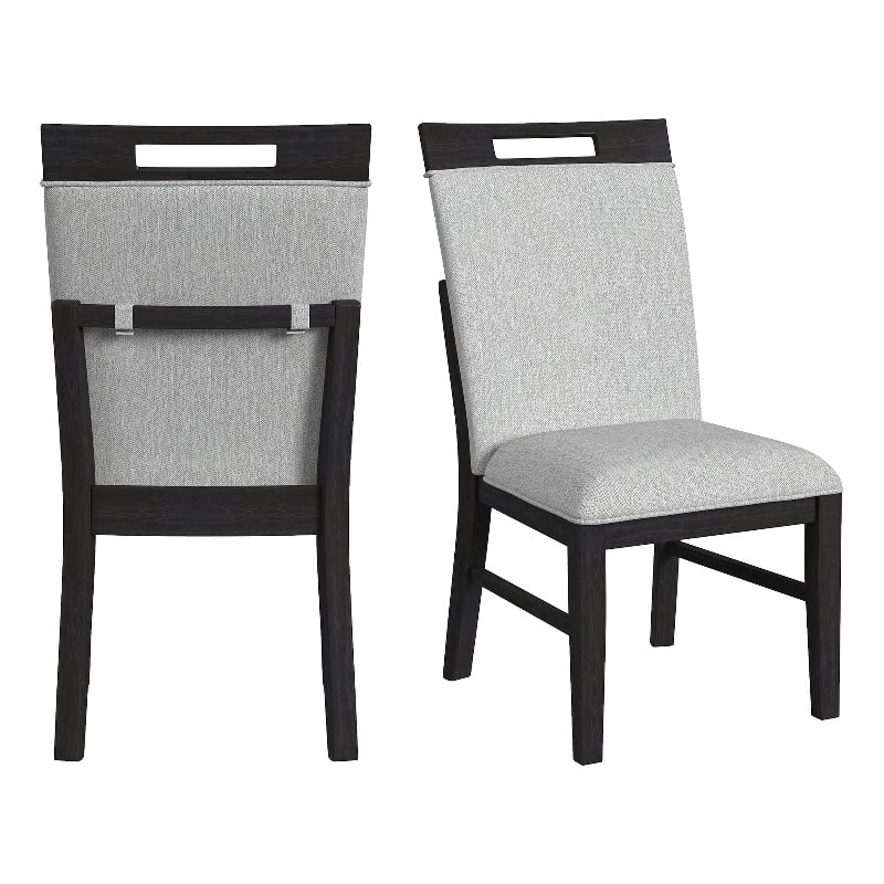 Picket House Furnishings Pinnacle Dining Side Chair Set in Charcoal