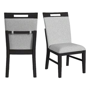 Picket House Furnishings Pinnacle Dining Side Chair Set in Charcoal
