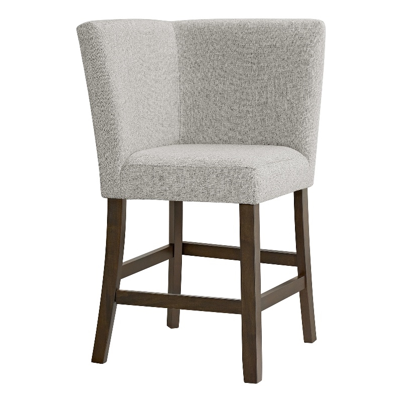 Picket House Furnishings Hester Counter Corner Bench with Upholstered Back
