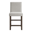 Picket House Furnishings Hester Counter Side Chair Set with Gray Fabric in Brown