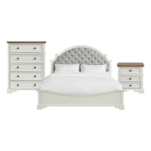 Picket House Furnishings Ulysses Youth King UPH 3PC Bedroom Set in White