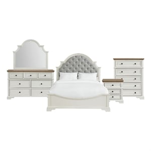 Picket House Furnishings Ulysses Youth Queen UPH 5PC Bedroom Set in White