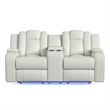 Picket House Furnishings Amias Power Motion Loveseat in Pebble Oyster