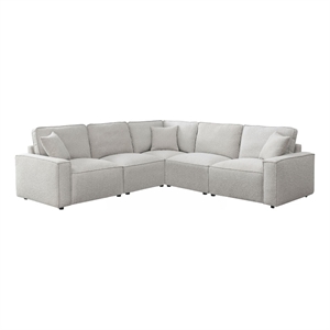 Picket House Furnishings Joan 5PC Power Motion Sectional Set - Culp Bloke Cotton