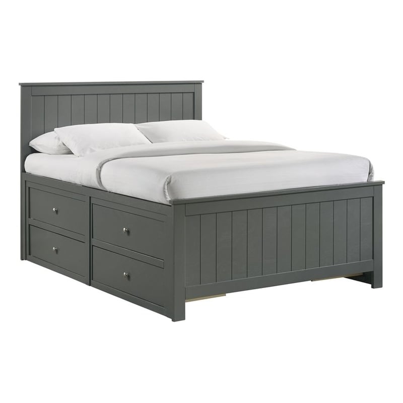 Picket House Furnishings Santino Full Captains Bed in Gray