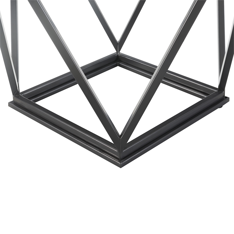 Picket House Furnishings Conner End Table with Metal Leg