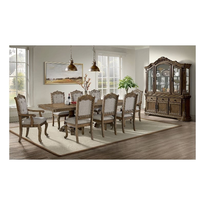 Picket House Furnishings Denali Server and Hutch with LED in Walnut