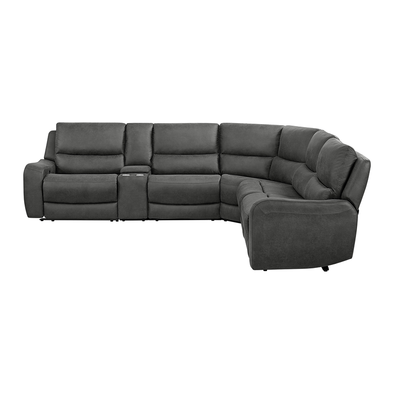 Picket House Furnishings Cutlass 6PC Sectional Set in Texas Granite