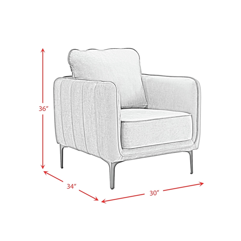 Picket House Furnishings Reale Chair in Lavish 152 Gray Velvet