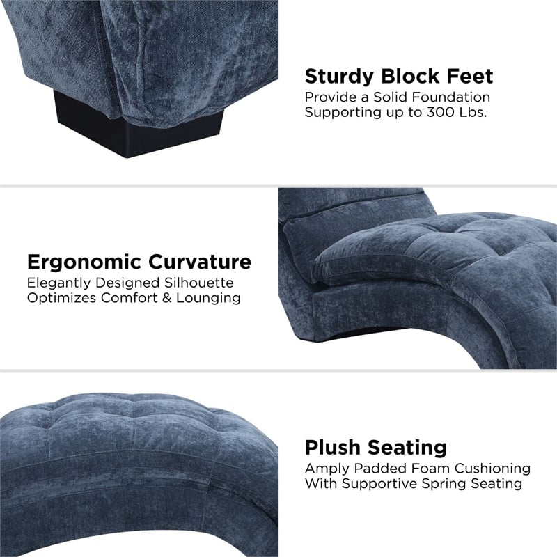 Picket House Furnishings Nicky Chaise (K/D) In Amigo Slate