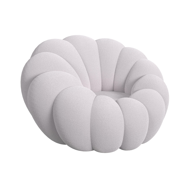 Picket House Furnishings Pumpkin Swivel Chair and Ottoman in Gray